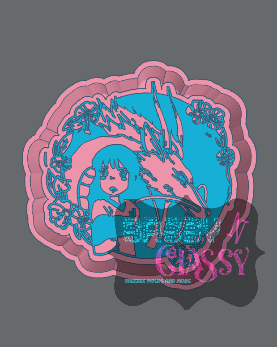 Dragon and Girl Freshie Mold