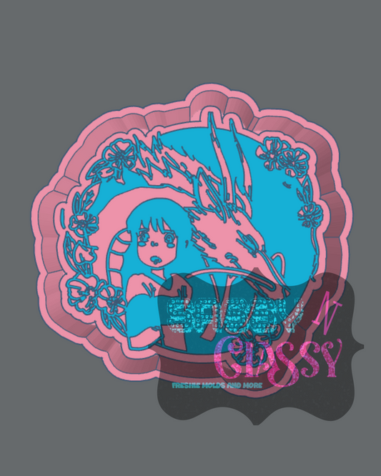 Dragon and Girl Freshie Mold