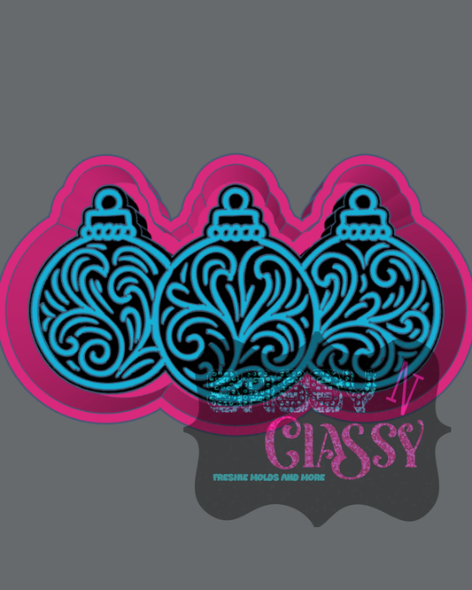 Tooled Ornament Trio Freshie Mold