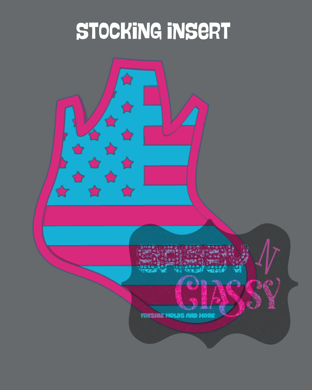 Stocking with Bow Insert Set