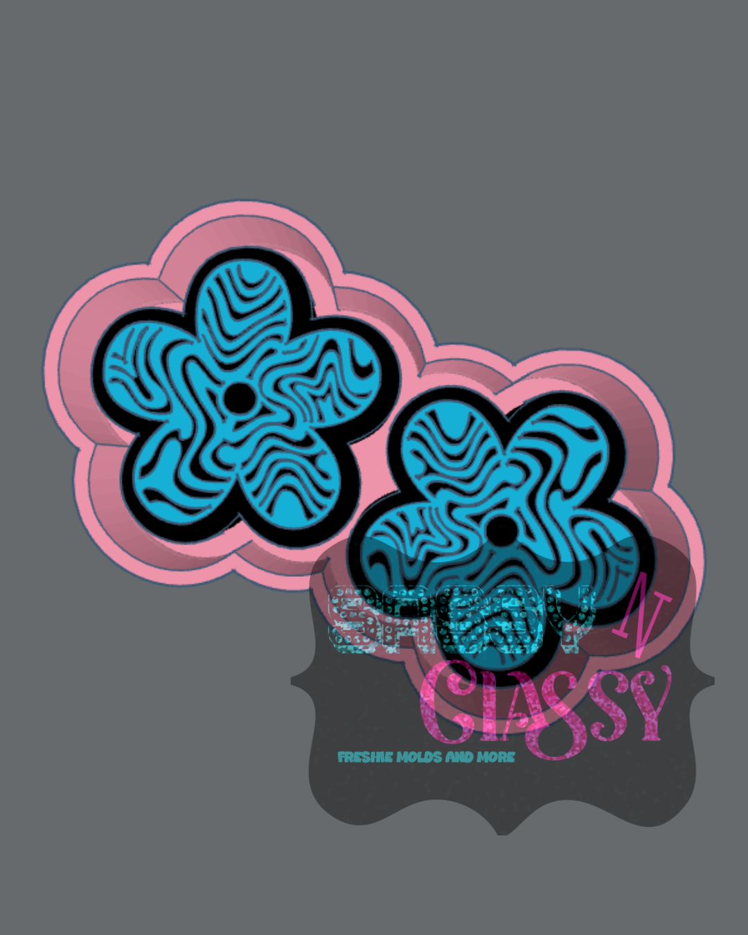 Groovy Flower Vent Freshie Mold
