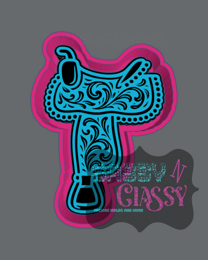 Tooled and Jeweled Saddle Freshie Mold