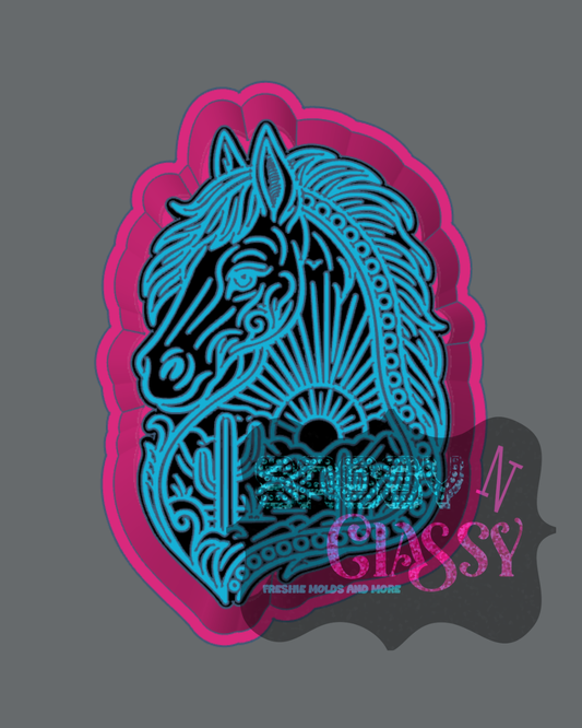 Desert Sunset Horse Freshie Mold