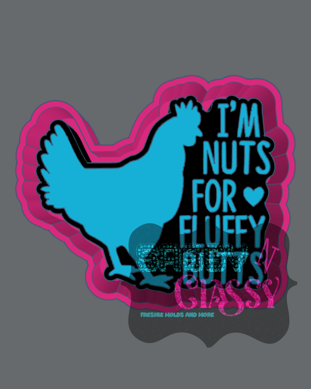Nuts for Fluffy Butts Freshie Mold