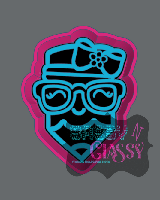 Pencil with Glasses Freshie Mold