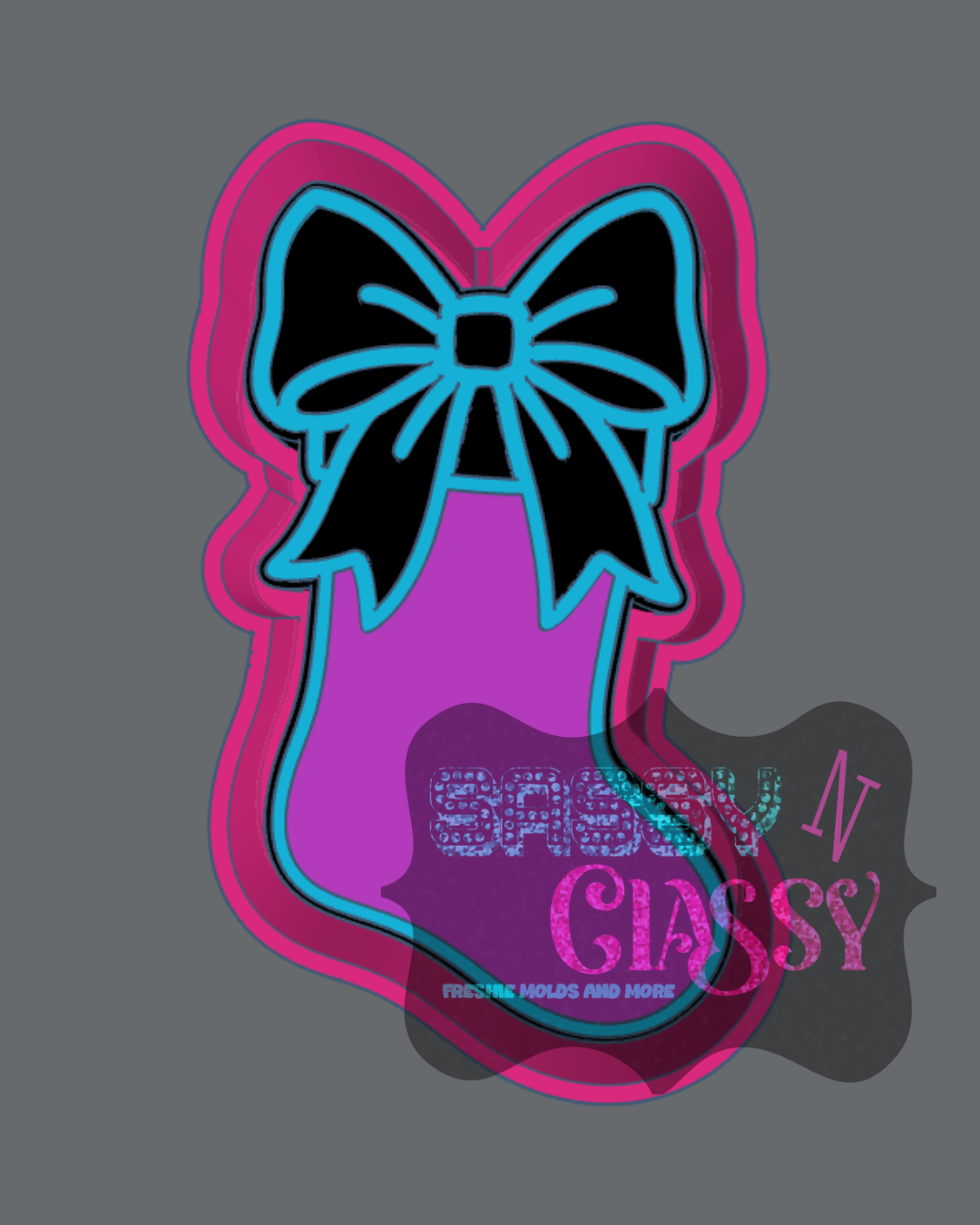 Stocking with Bow Insert Set