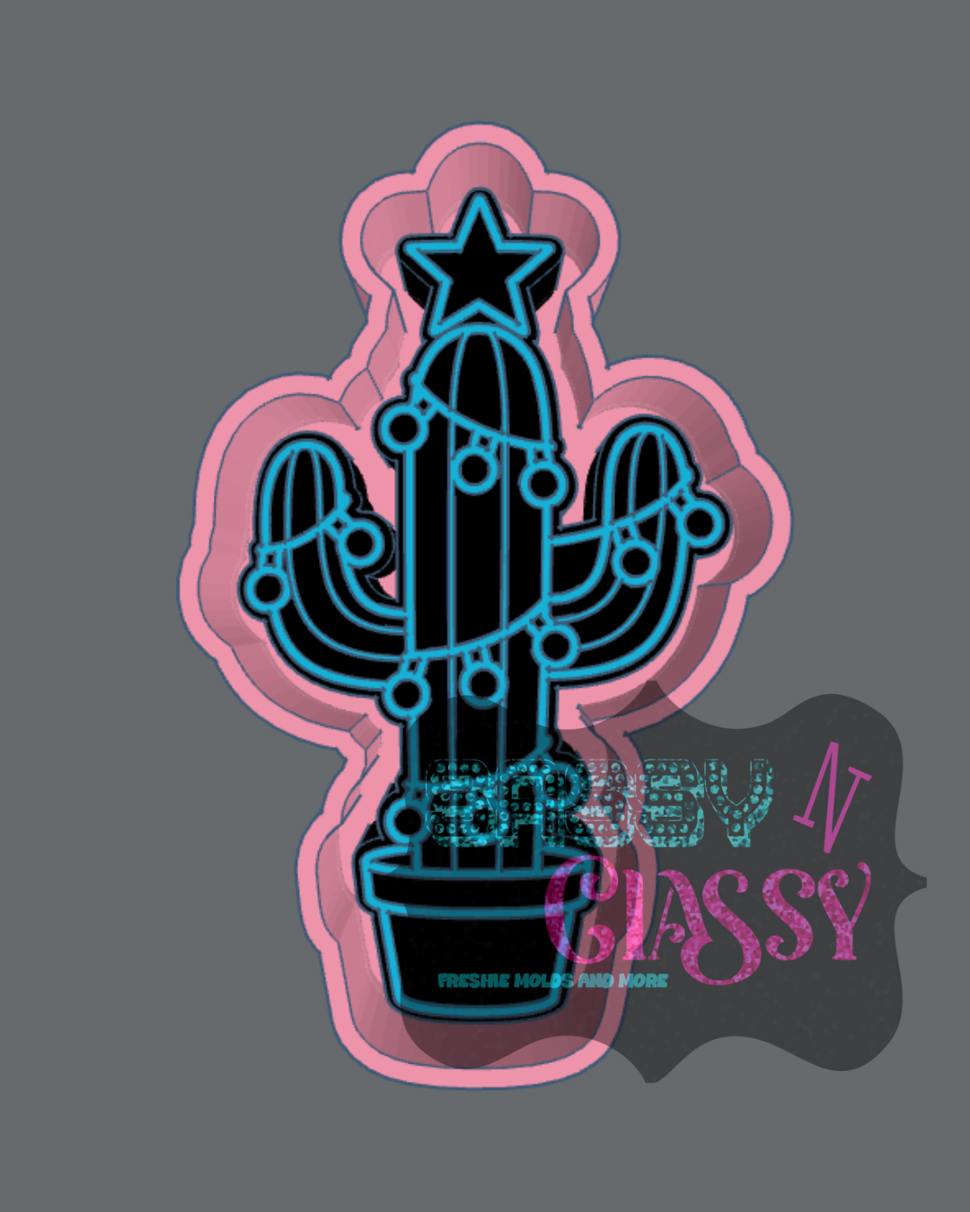 Cactus Christmas Tree Freshie Mold