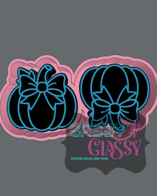 Pumpkin with Bow Vent Freshie Mold
