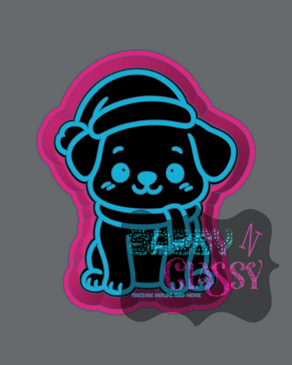 Santa Puppy Freshie Mold