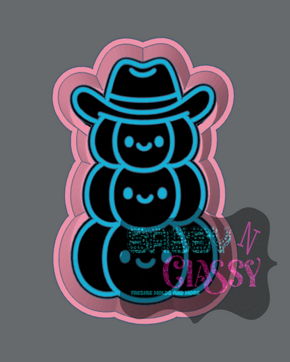 Western Pumpkin Stack Freshie Mold