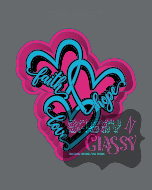 Faith Hope Love Freshie Mold
