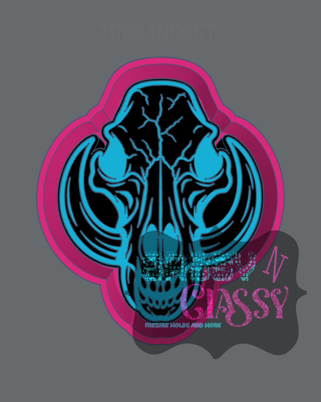 Cracked Boar Skull Freshie Mold