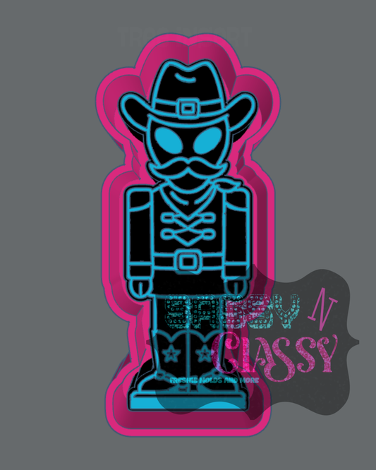 Alien Cowboy Nutcracker Freshie Mold