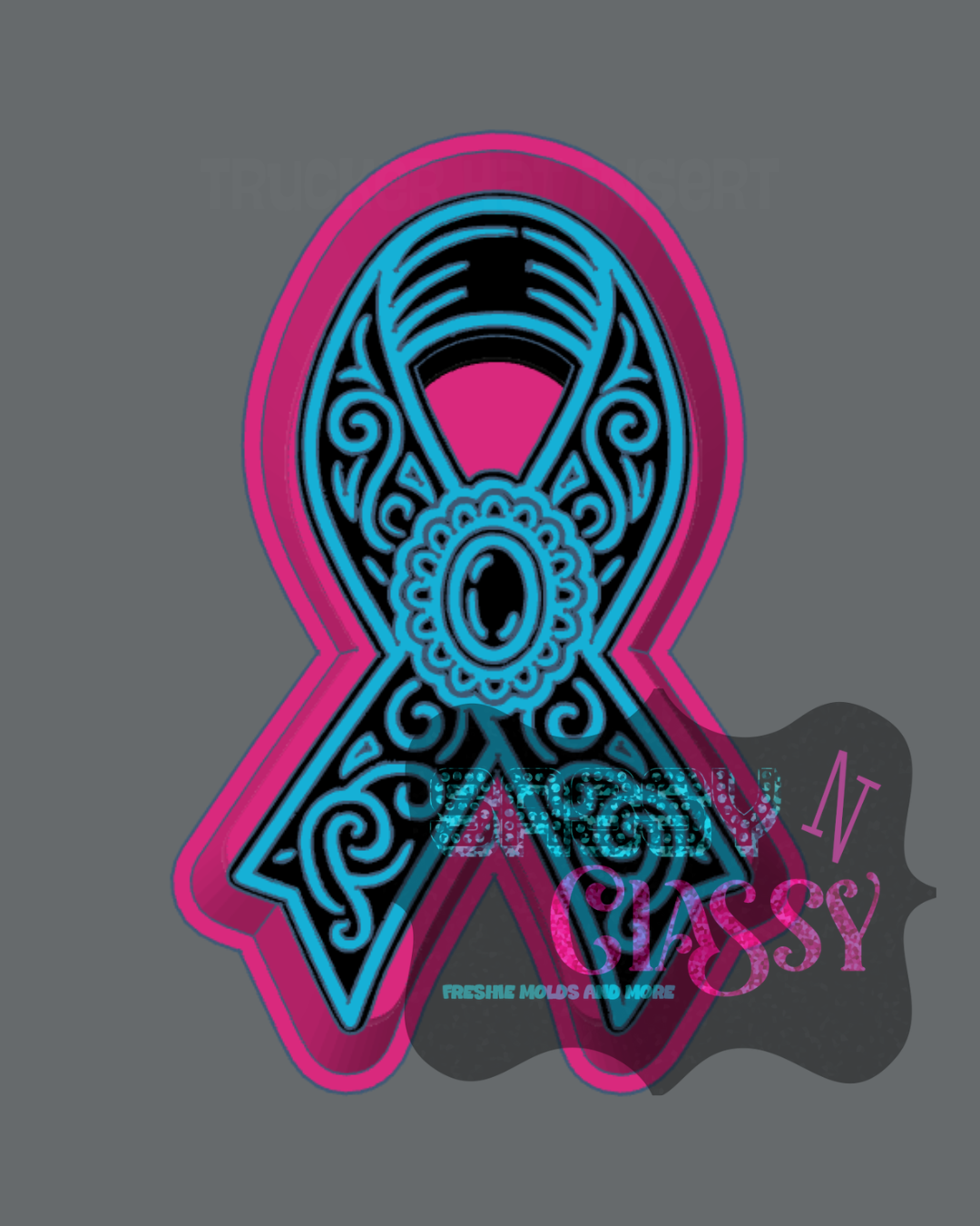 Concho Awareness Ribbon Freshie Mold