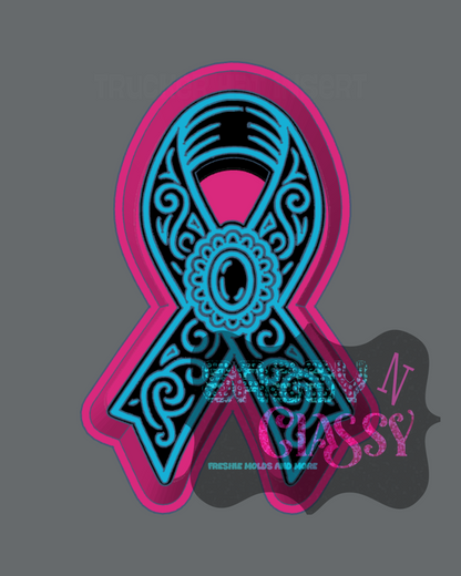 Concho Awareness Ribbon Freshie Mold