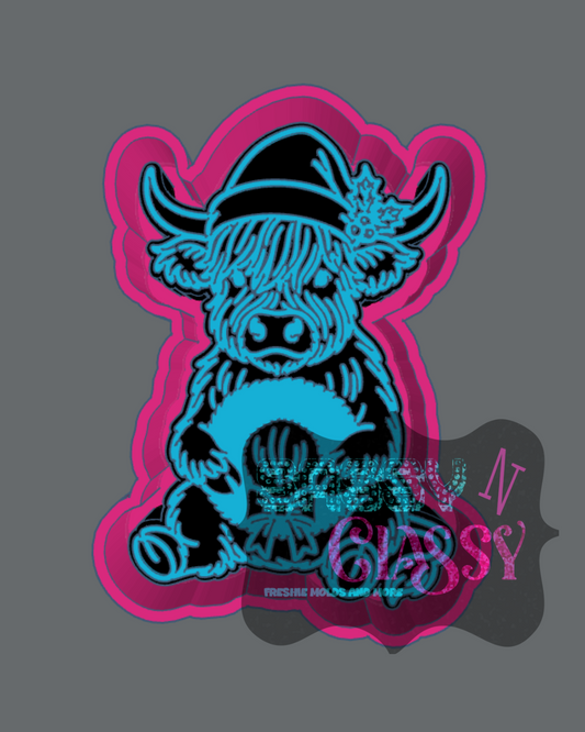 Christmas Highland Freshie Mold