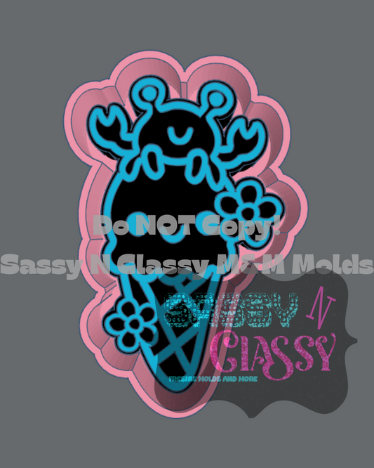 Crab Ice Cream Freshie Mold