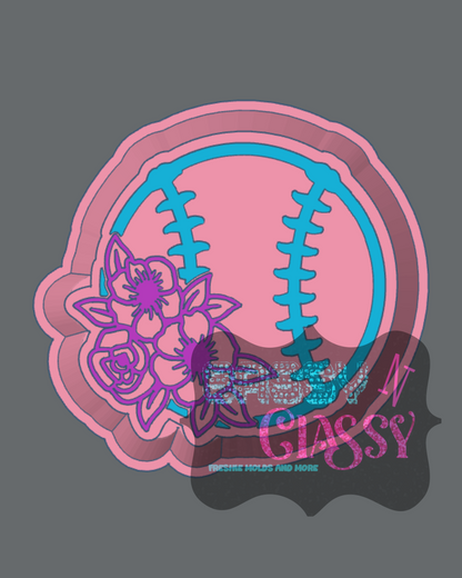 Softball/Baseball with Flowers Freshie Mold