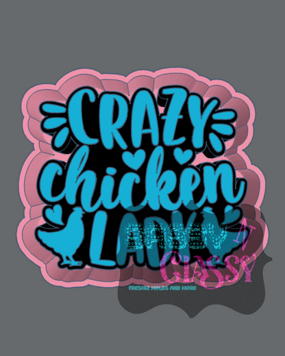 Crazy Chicken Lady Freshie Mold
