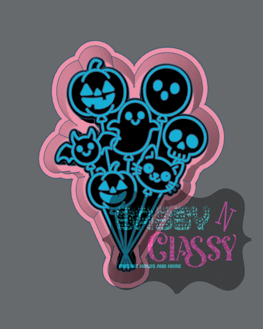 Halloween Balloons Freshie Mold