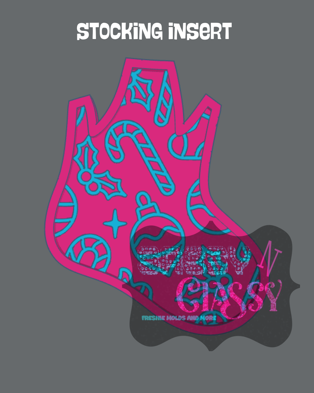 Stocking with Bow Insert Set