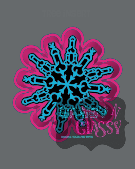 Dick Snowflake Freshie Mold