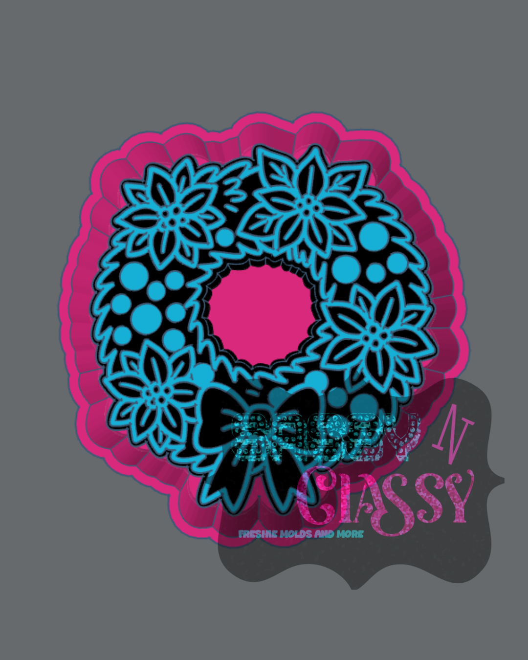 Wreath Freshie Mold