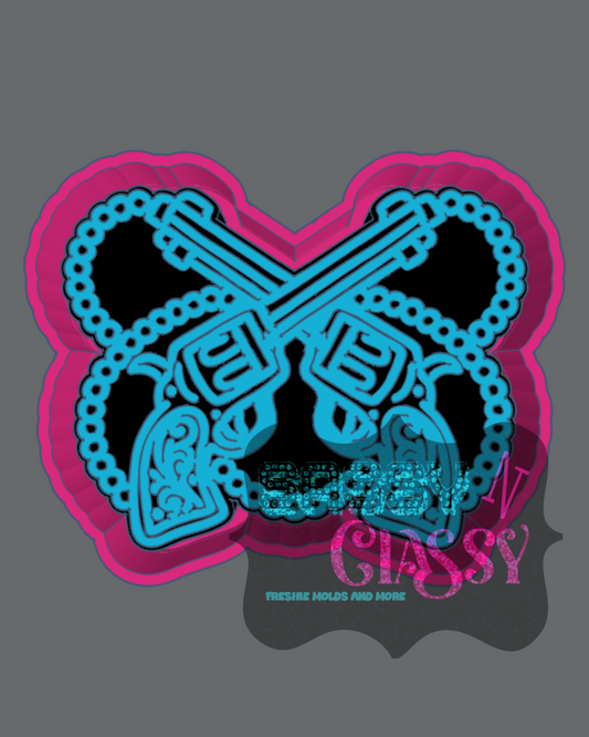 Pearls and Pistols Freshie Mold