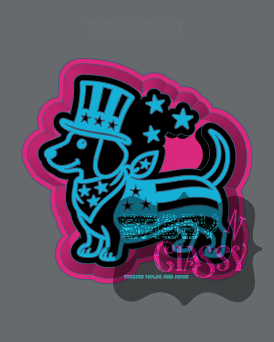 Patriotic Dachshund Freshie Mold