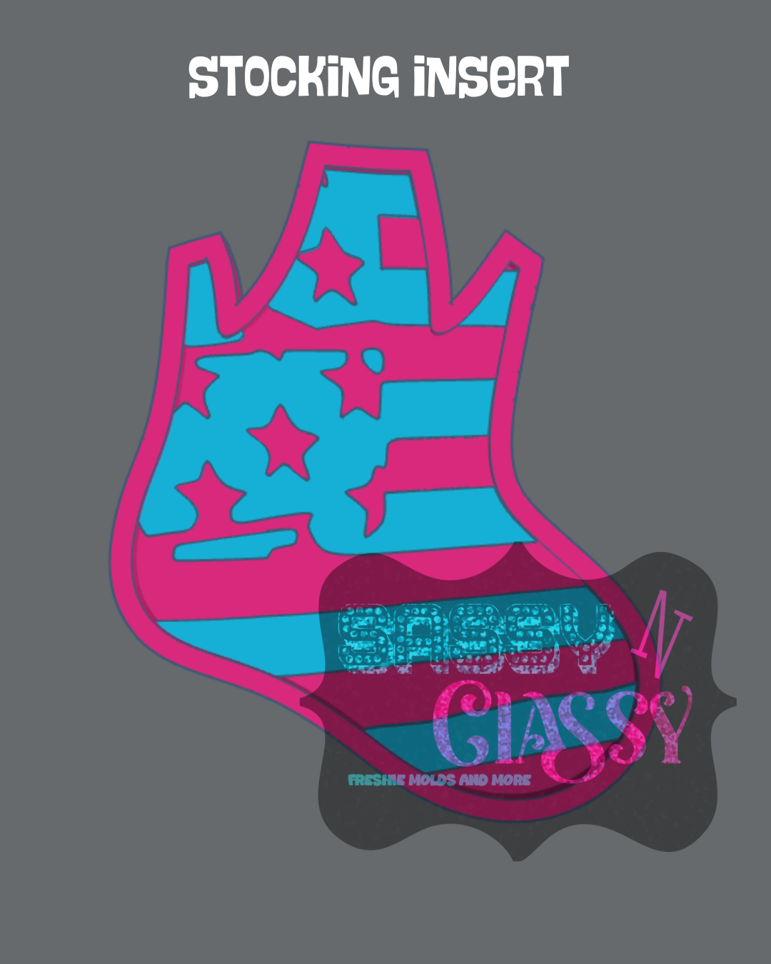 Stocking with Bow Insert Set