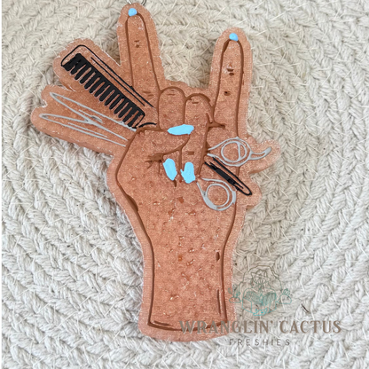 Hairstylist Hand Freshie Mold