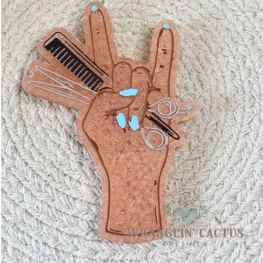 Hairstylist Hand Freshie Mold