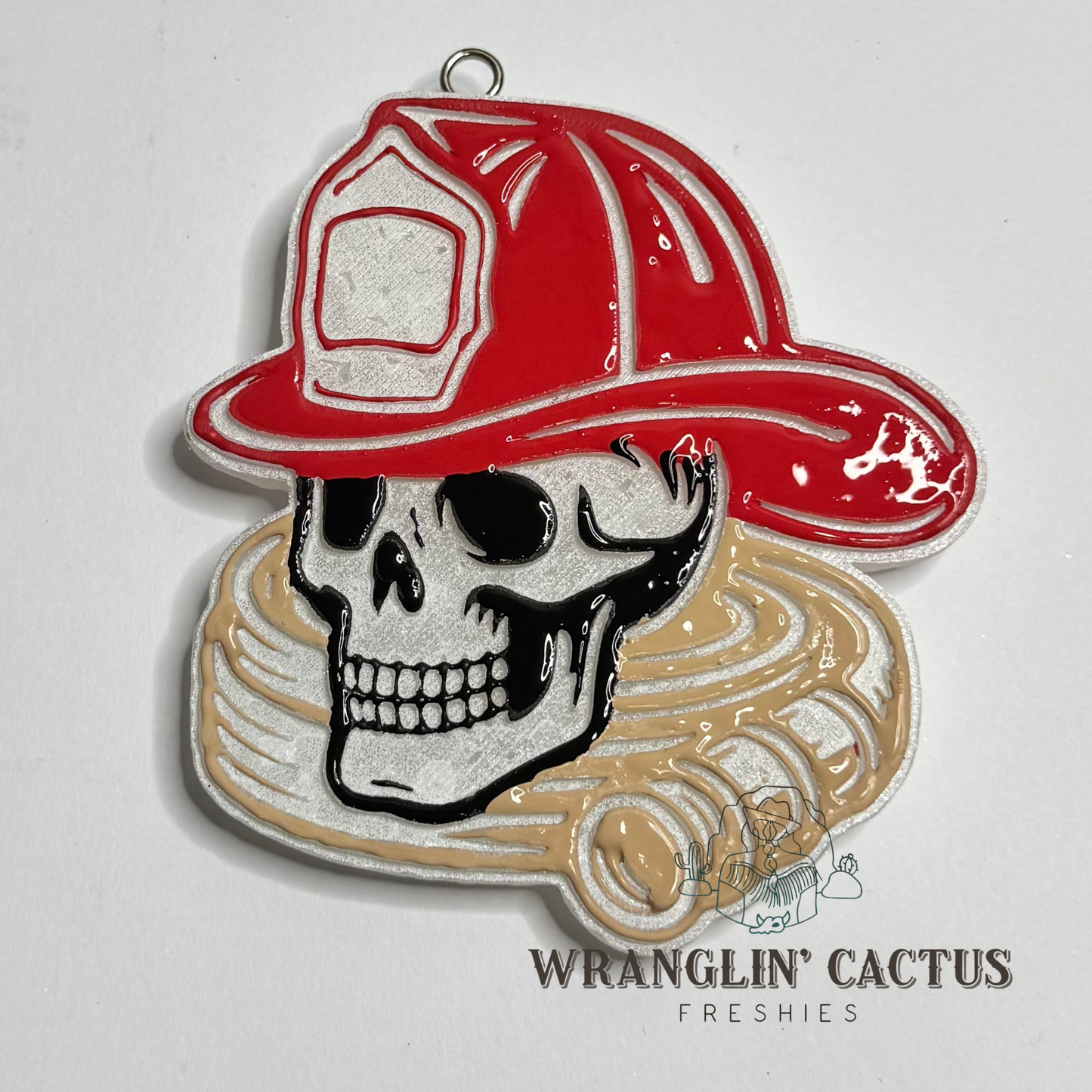 Firefighter Skull with Hose Freshie Mold