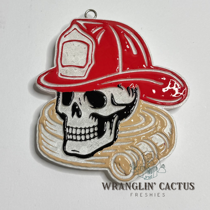 Firefighter Skull with Hose Freshie Mold