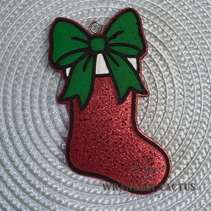 Stocking with Bow Freshie Mold