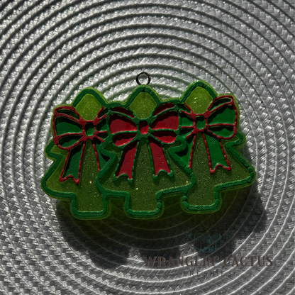 Tree Trio with Bows Freshie Mold