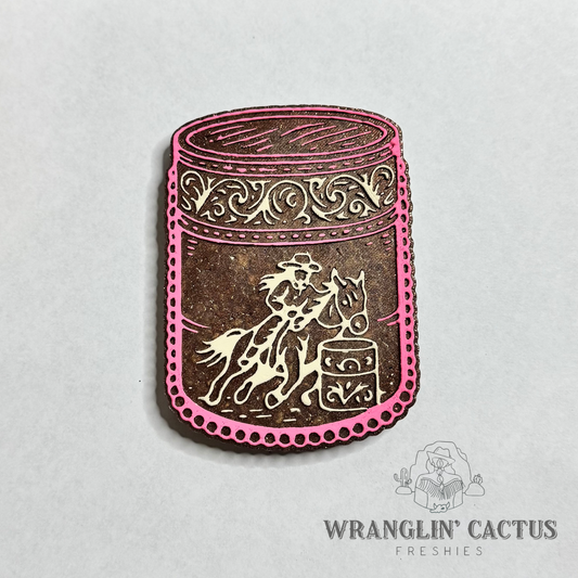 Tooled and Jeweled Barrel Racer Freshie Mold