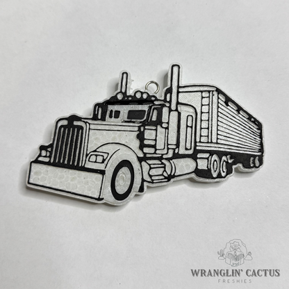 Semi with Grain Trailer Freshie Mold