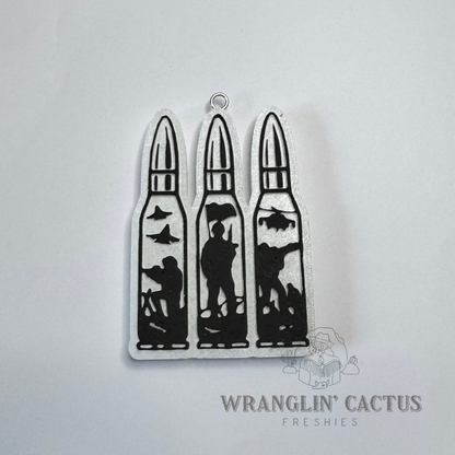 Armed Forces Bullets Freshie Mold