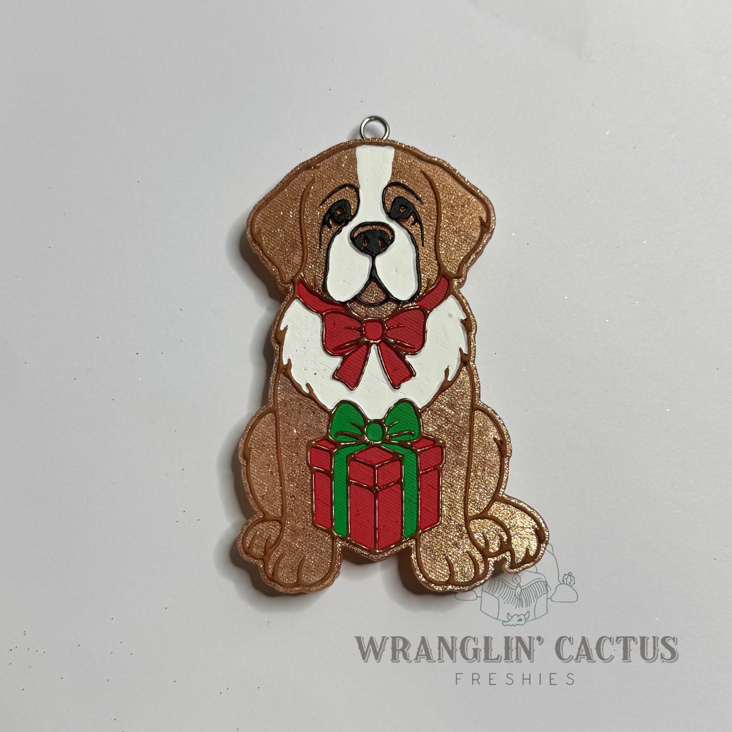 Saint Bernard with Present Freshie Mold