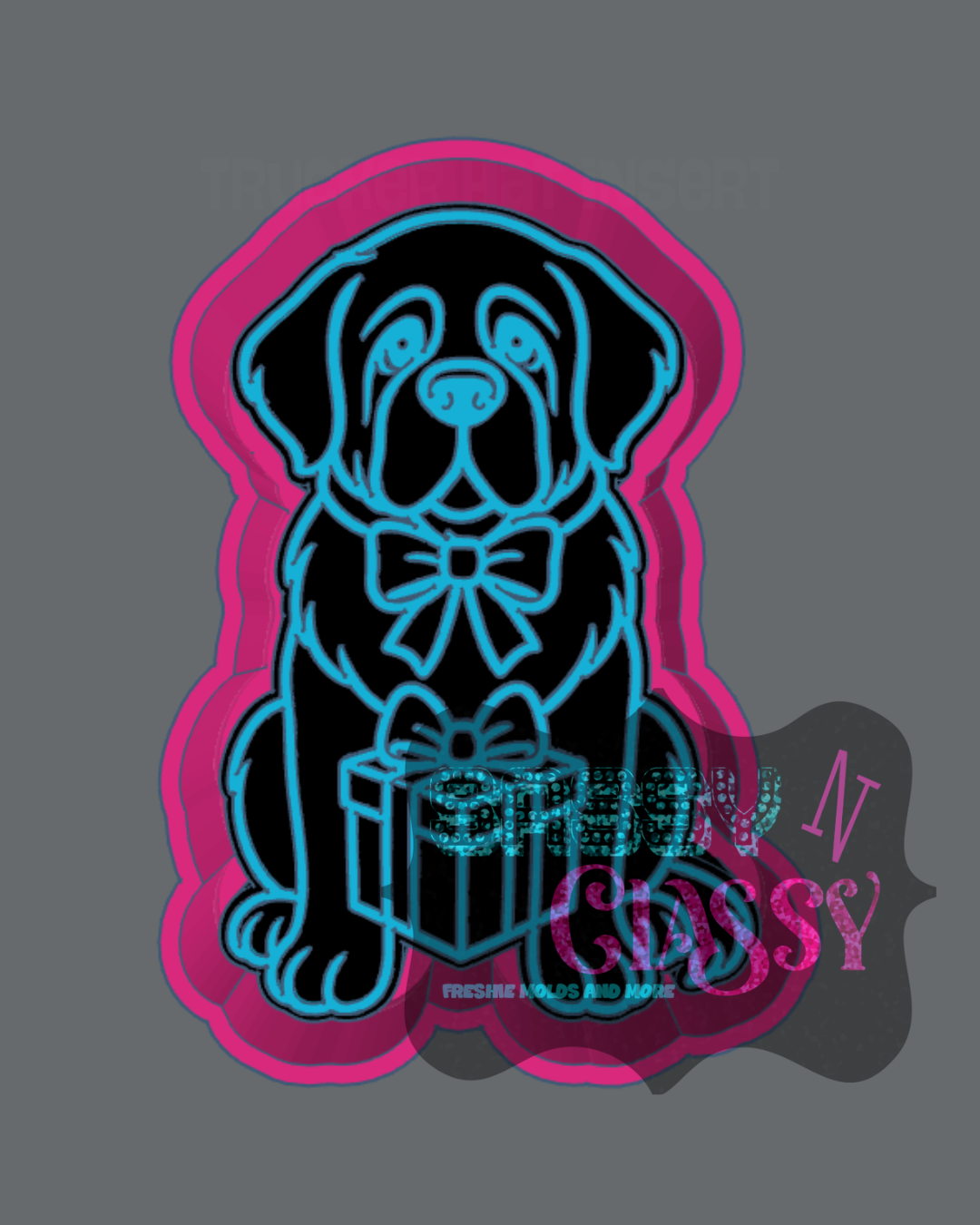 Saint Bernard with Present Freshie Mold