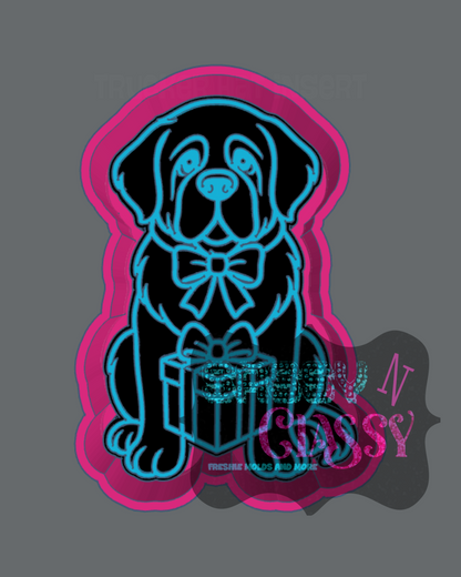 Saint Bernard with Present Freshie Mold