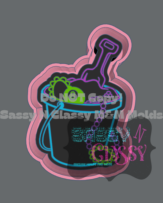 Pail of Turquoise Freshie Mold ***SNC Exclusive***