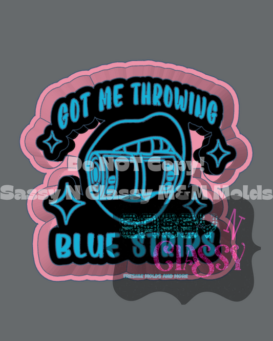 Blue Strips Freshie Mold