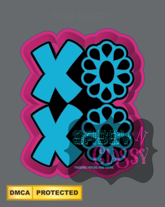 Concho XOXO Freshie Mold