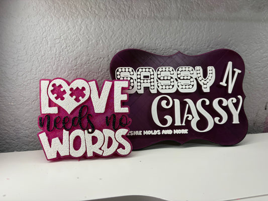 Love Needs No Words Freshie Mold