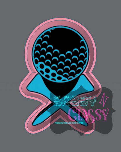 Golf Ball with Tees Freshie Mold