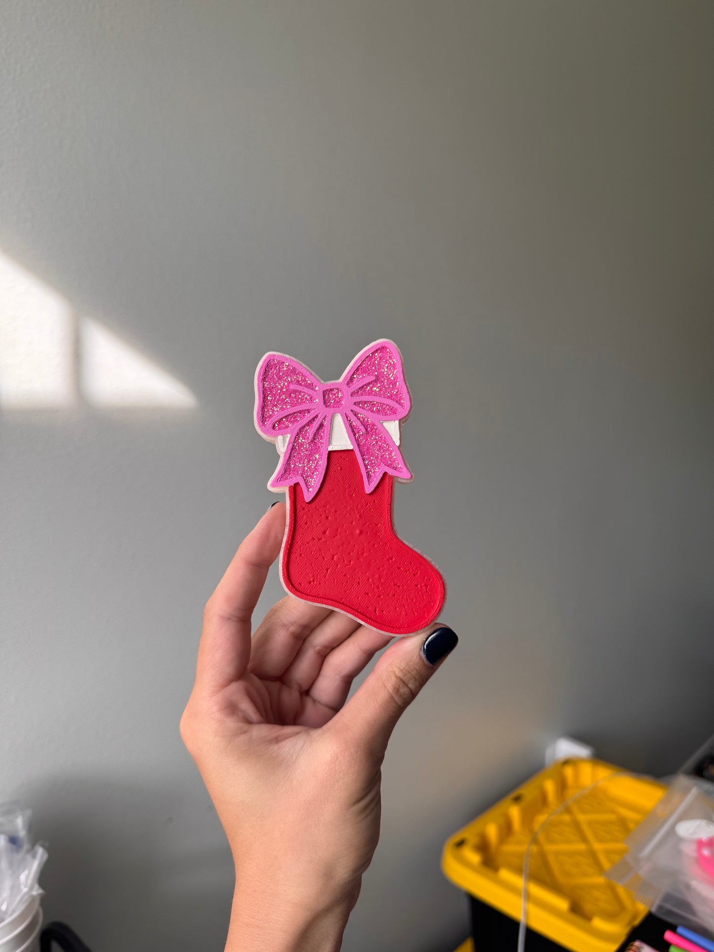 Stocking with Bow Freshie Mold