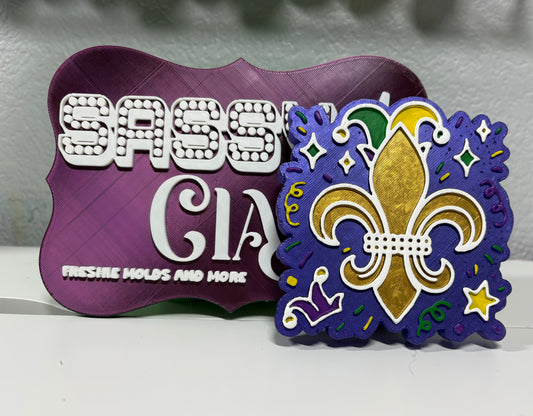 Mardi Gras Fleur De Lis Freshie Mold