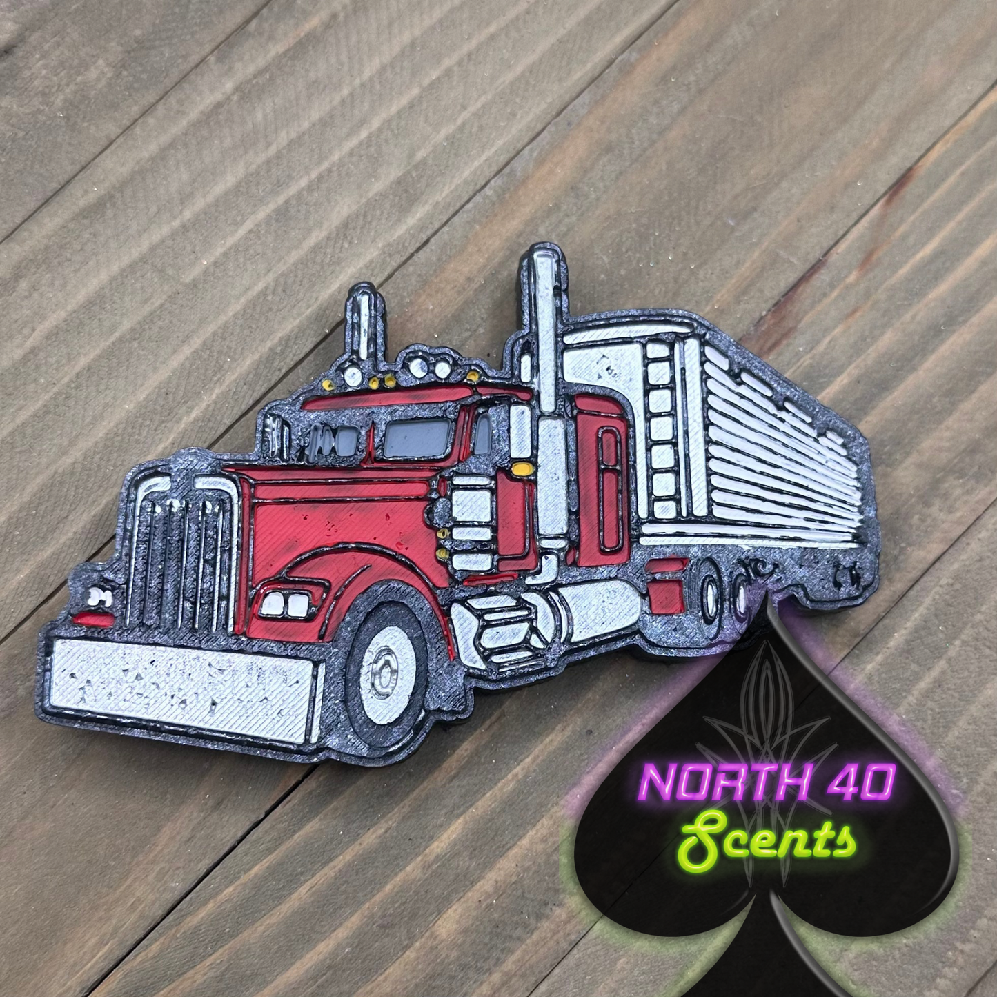 Semi with Grain Trailer Freshie Mold